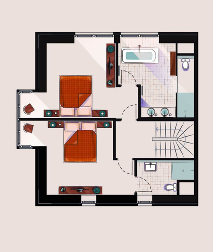 Floor plan 5, Reethuus Nord Modern Retreat, Aurich