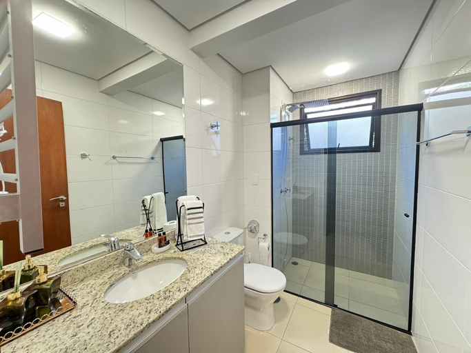 Bathroom 4, Loft cama Kingsize 3min centro turístico, Campo Limpo Paulista