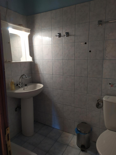 Bathroom, Triple studio room in Mylopotamos Beach, Thessaly