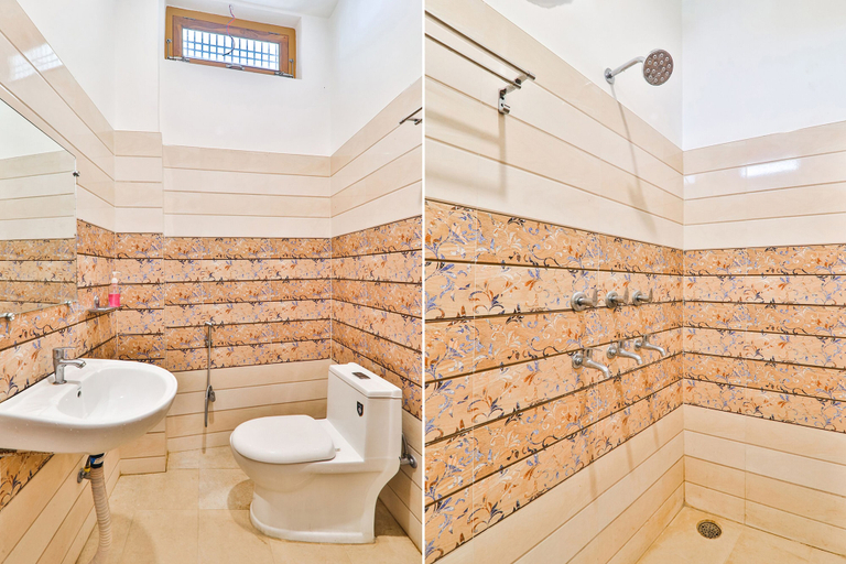 Bathroom 4, FabHotel Rameshwaram Guest House - 500m From Ram Mandir, Faizabad