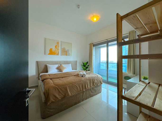 Bedroom 3, Luxury & Centric Flat with Balcony views in Marina, Dubai