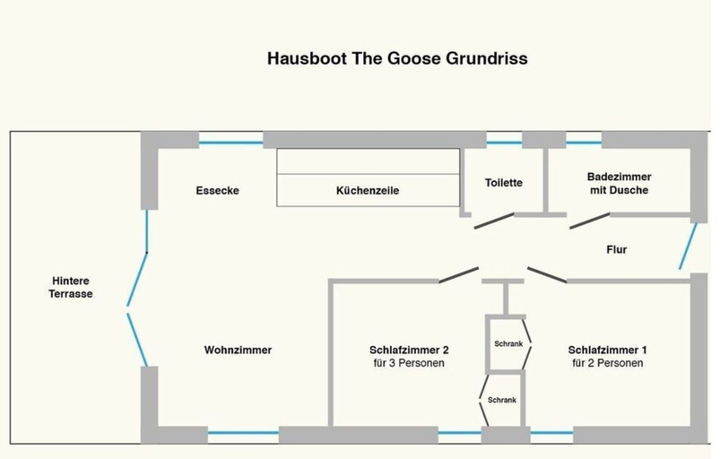 Floor plan, The Goose Modern Retreat, Ostholstein