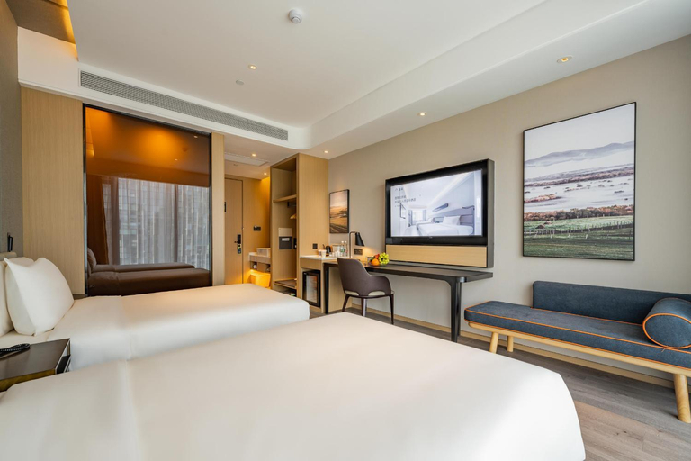 Bedroom 2, Atour Hotel Hefei Binhu Sunac Park Shenwan Metro Station, Hefei