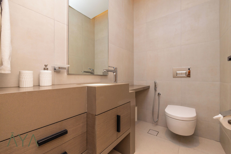 Bathroom 4, Aya - Beachfront Bliss 2BR Haven at The Beach Residences, Dubai