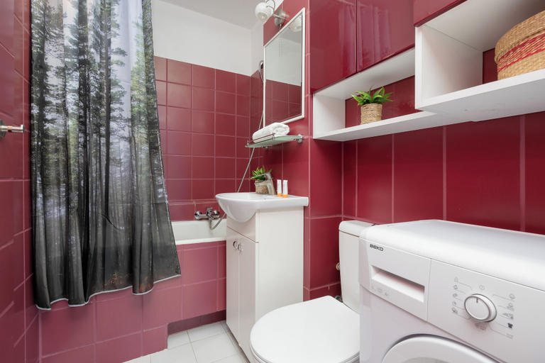 Bathroom, Apartment With Balcony by Renters, Warsaw