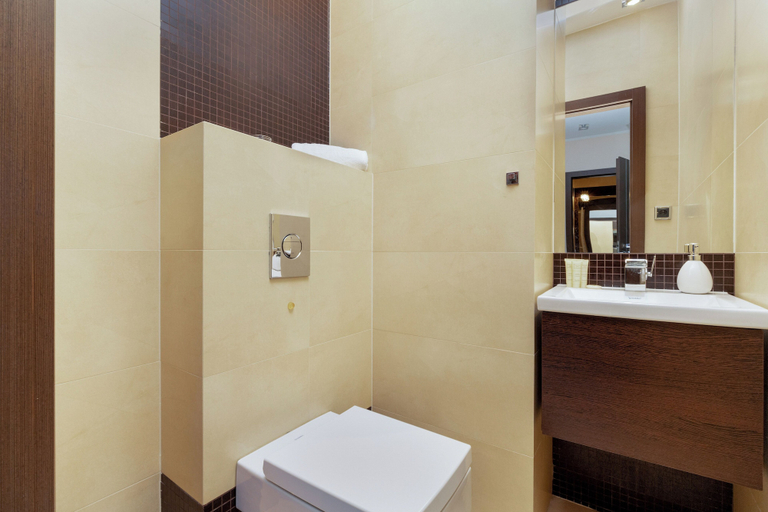 Bathroom 3, Traditional Gdansk Apartment by Renters, Gdańsk City