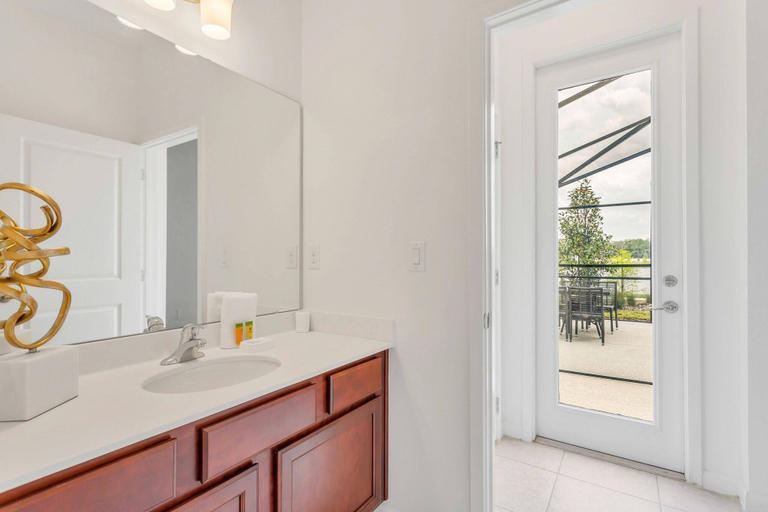 Bathroom 4, 16 Guest Pool Home w Lake Facing Sundeck, Osceola