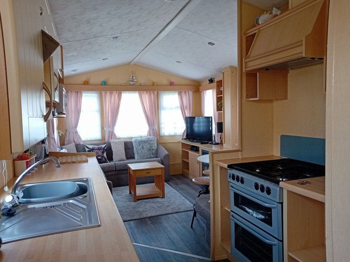 Private kitchen 3, Serenity Place Caravan 2 Double Beds With Varanda, Lincolnshire