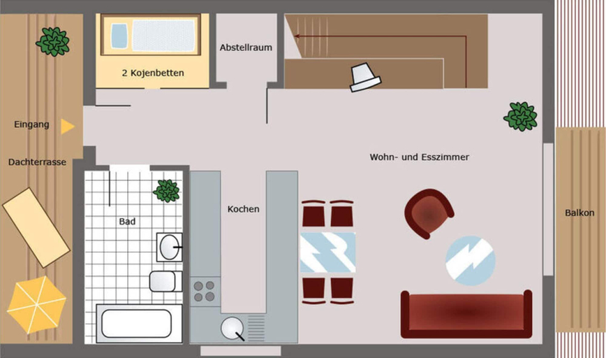 Floor plan, Nice Holiday Home With Terrace, Aurich