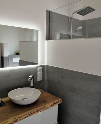Bathroom, Holiday Apartment Rappenfels Lodge, Südwestpfalz