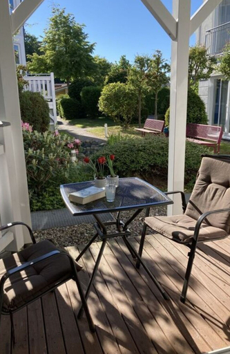 Terrace/patio, Am Stadtwald Apartment 3, Rostock