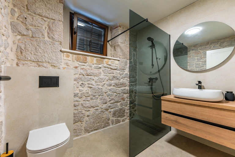 Bathroom 3, Sea front Villa Draga - infinity pool, Sali