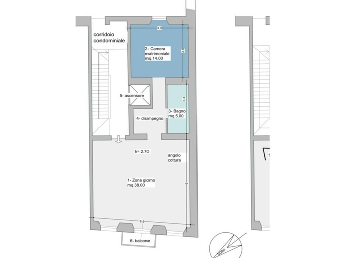 Floor plan, Royal Suite Sarzana, La Spezia