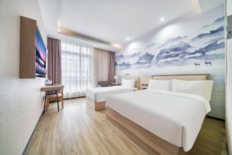 Bedroom 2, Hangzhou Luming Linshe Hotel (Qingchun Square Subway Station), Hangzhou
