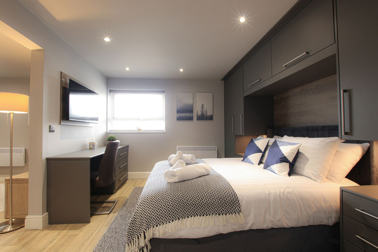 Bedroom 2, The Ironworks Aparthotel, Telford and Wrekin