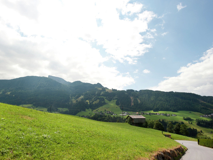View from property 4, Contemporary Apartment in Gerlosberg Near Forest, Schwaz