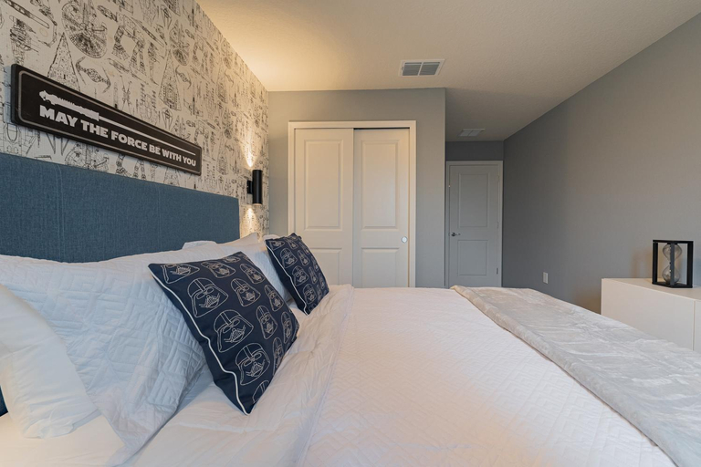 Bedroom 3, Stylish 5BR Retreat with Pool Near Disney, Polk