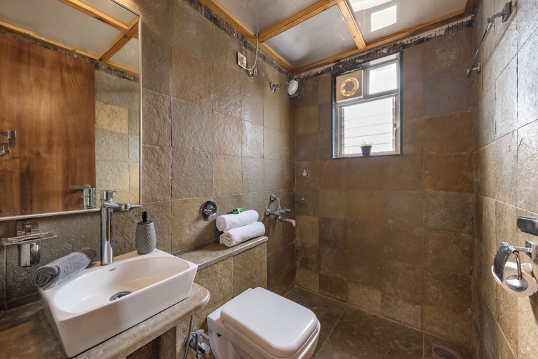 Bathroom 3, CosmicStays GreyStone Villa Mountain View & Dam, Pune