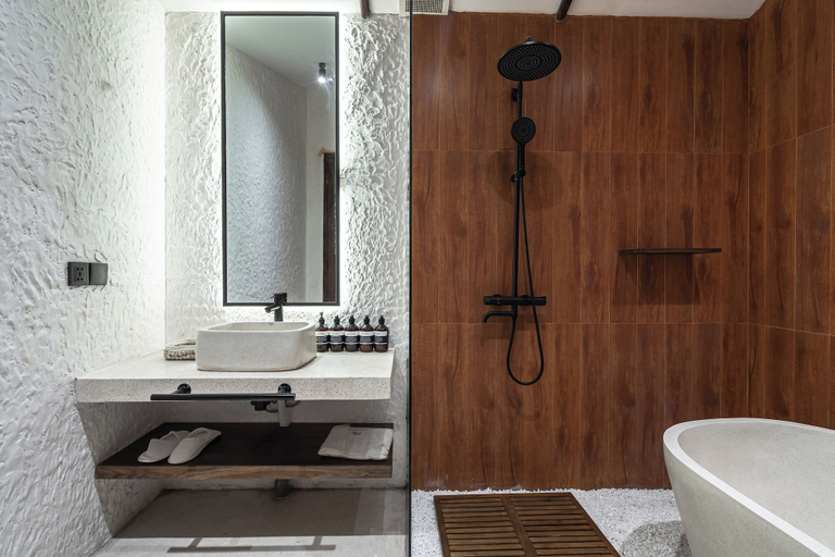 Bathroom 3, Moonlight EVDEkimi - Stylish 2BR escape with Tropical garden and Pool, Gianyar