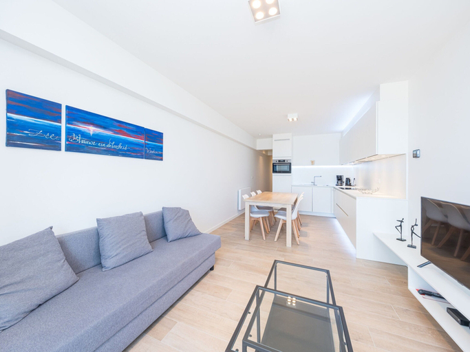 Living room, Modern Apartment on the Seafront, West-Vlaanderen