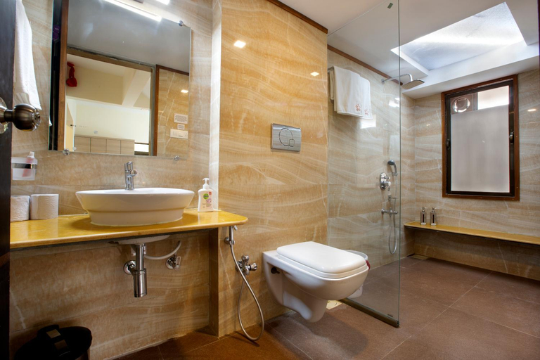 Bathroom 4, SaffronStays Nithyam-Budget Pool villa for Parties, Palghar