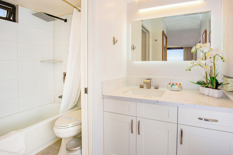 Bathroom 4, Partial Ocean View Condo with 2 Beds and Parking, Honolulu