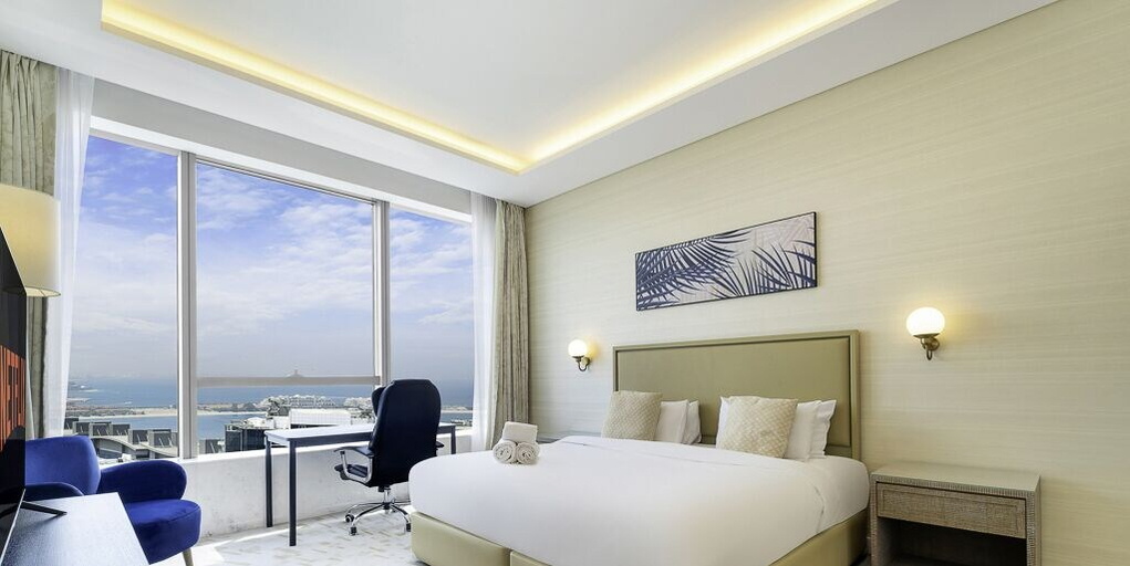 Bedroom, LUX Iconic Views at Palm Tower Suite 2, Dubai