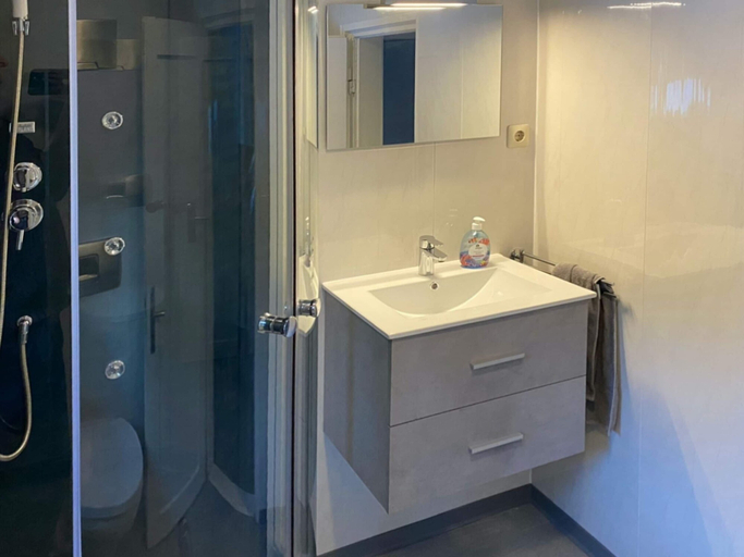 Bathroom, Cozy House with Terrace & Fireplace near Winterberg, Hochsauerlandkreis