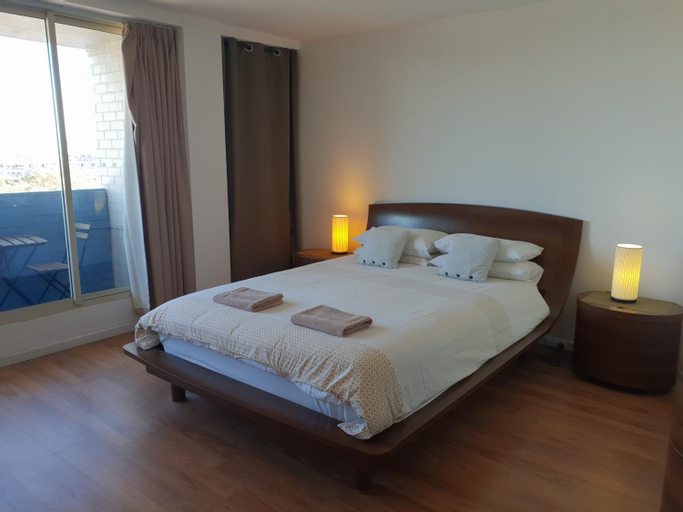 Bedroom 2, Studio 204 with harbour, ocean and sunset views from the balcony, Fremantle