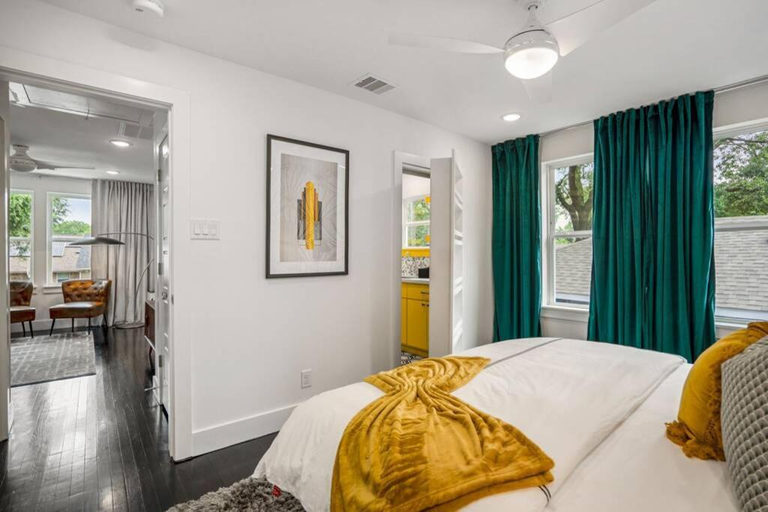 Bedroom 2, Mid-Century Mod-Pad - East Downtown, Houston