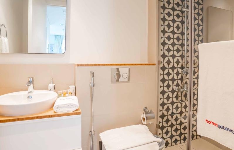 Bathroom, Cozy 2BR Apartment in Socio Tower 2, Dubai
