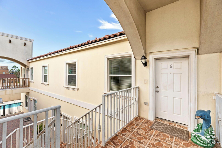 Exterior & Views, Courtyard Condo, Sleeps 8 w Pool, Next to Beach, Cameron