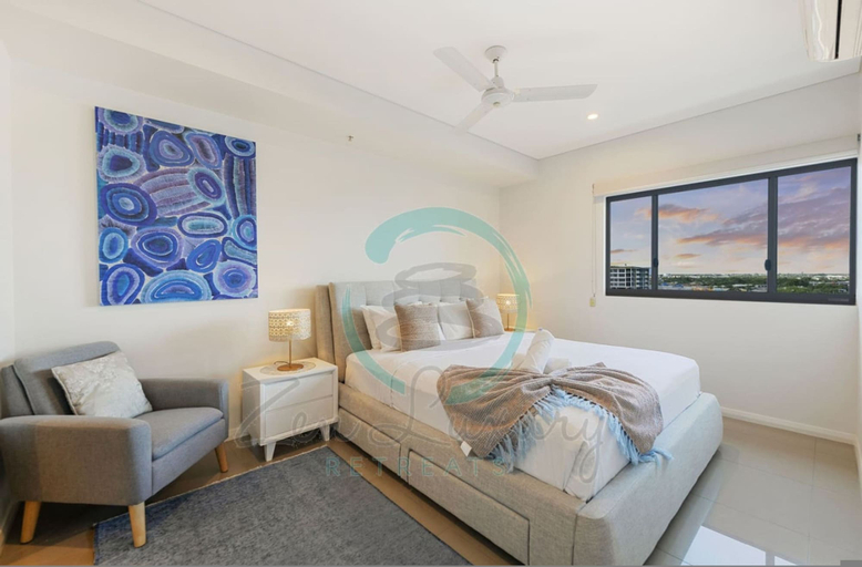 Bedroom 2, ZEN Array Cityscape Panoramas Gym Pool BBQ, Darwin