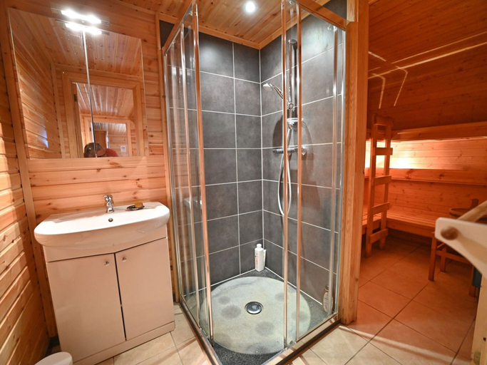 Bathroom 2, Chalet in Biron with Sauna and Nature Views, Luxembourg