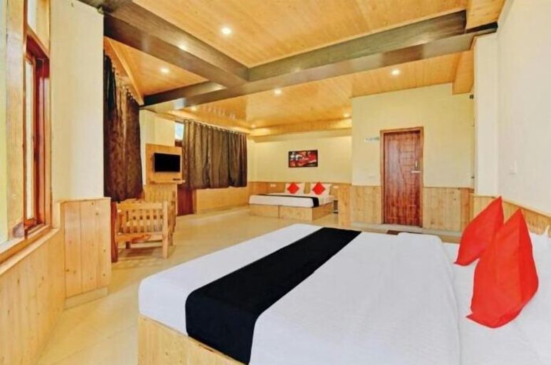 Bedroom 3, 17 Milestone Riverside by Shivaneel Hospitality, Kullu