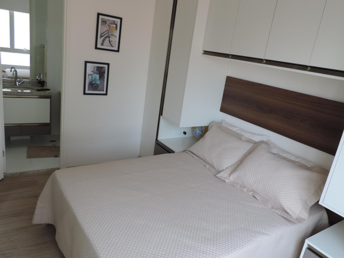 Bedroom 1, Apartamento mobiliado novo Metro Luz, São Paulo