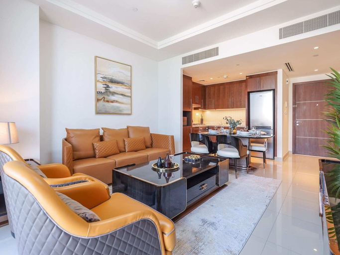 Living room 2, Lux 1BR Apt Burj Khalifa View by Belvilla, Dubai