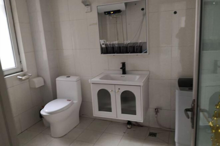 Bathroom, 1 Minute Seaview Apartment, Qingdao