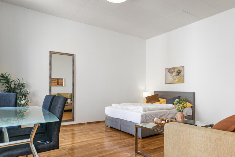 Bedroom 1, Central Dreamscape 1BR Haven for Vienna Explorers, Wien