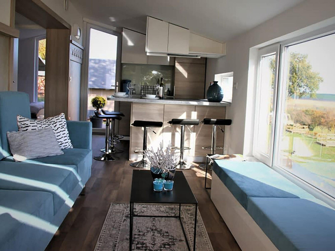 Living room, Comfy Chalet With Cooking Island in Limburg, Gulpen-Wittem