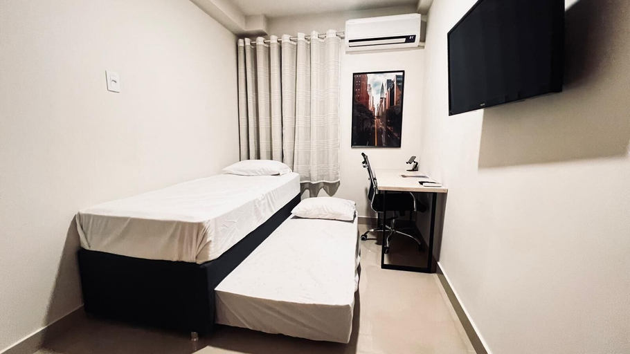 Bedroom 3, Luxurious Apartmento 2Q No Bueno, Goiania