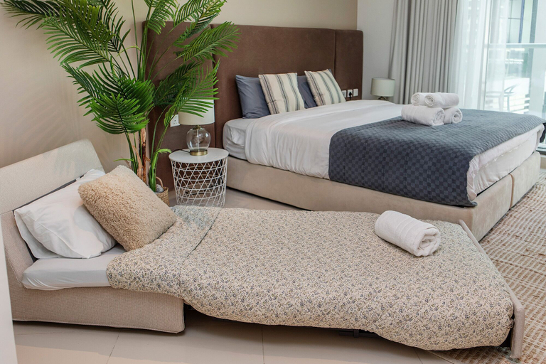 Bedroom 2, Modern and Cozy Studio at Seven Palm, Dubai