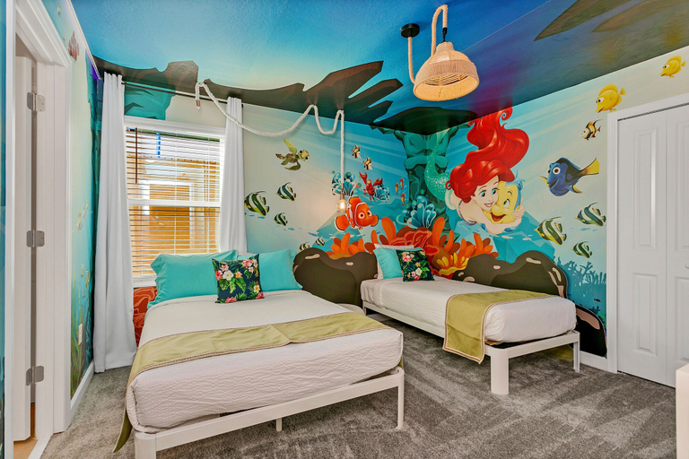 Bedroom 3, Must SEE Villa! Private Poolthemed Roomstheater!, Osceola