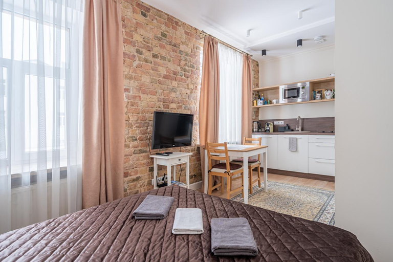 Bedroom 2, Scandi Spacious Attic Loft Suites with Skyline View, Riga
