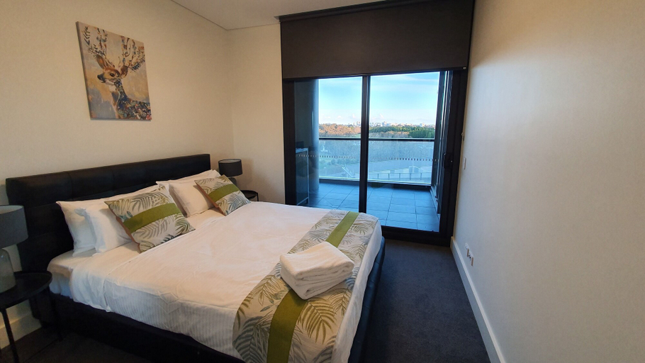 Bedroom 3, Luxury Skyrise 2bed2bath APT in Olympic Park, Sydney