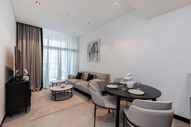 Living room 4, Premium 1BR Apartment at 15 Northside, Dubai