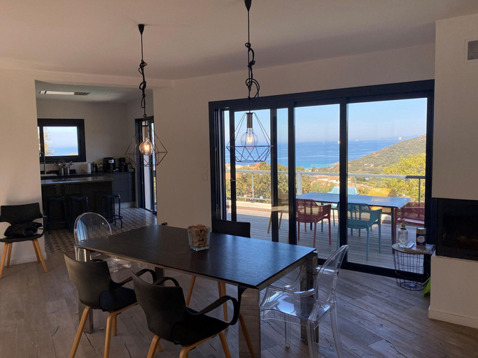 Dining, Beautiful Villa With Pool and sea View, Haute-Corse