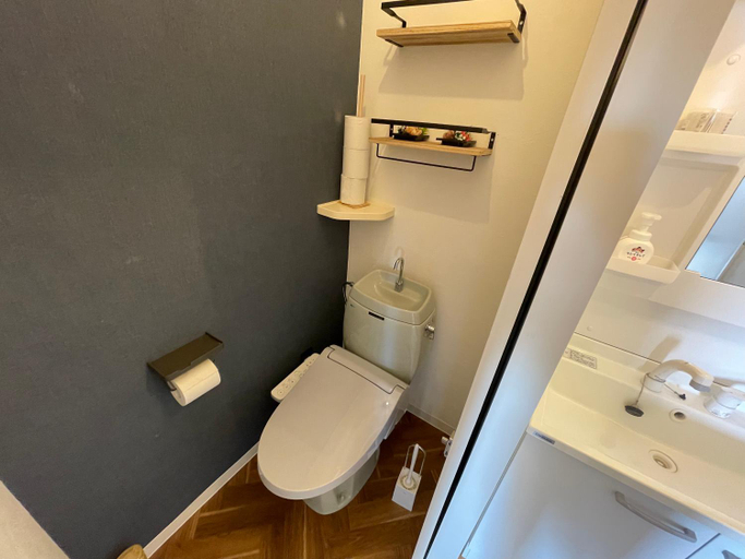 Bathroom 2, SharCul Hirosaki 城も寺も徒歩圏内。桜やねぶたやりんごも楽しめる!, Hirosaki