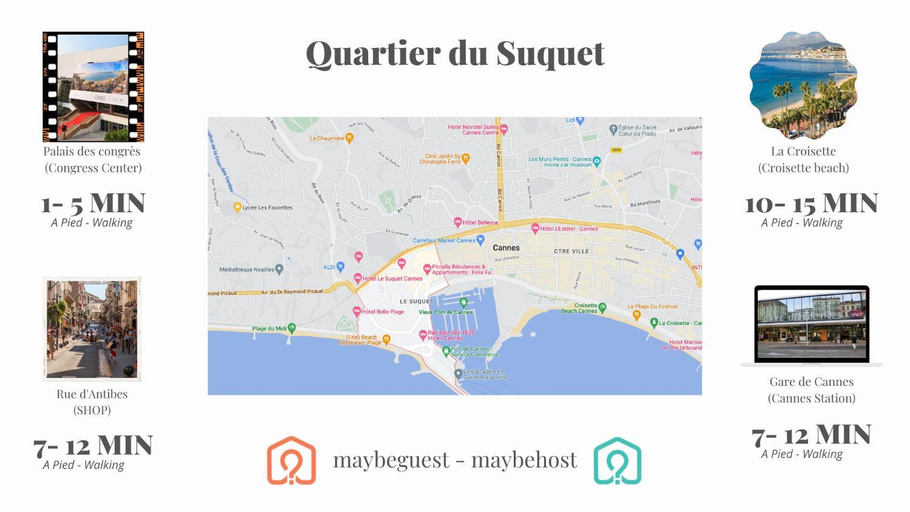 C038-Elegant apt a few steps from beaches - Le Suquet, Alpes-Maritimes
