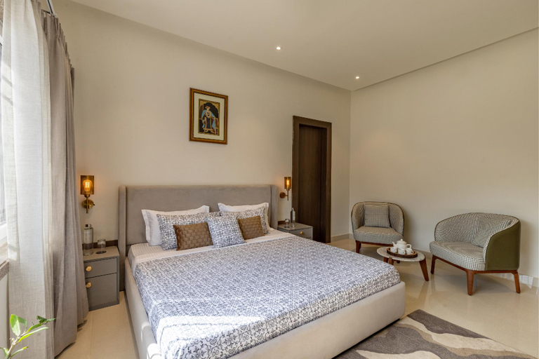 Bedroom 3, ELIVAAS Shourya Zenna Luxe 3BHK Villa with Pvt Pool, Udaipur, Udaipur